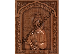 103 Икона царевна Анастасия - 3d модели для ЧПУ - stl, art, rlf